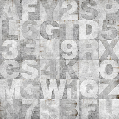 Фотообои STONE ALPHABET 1, LOFT, Factura